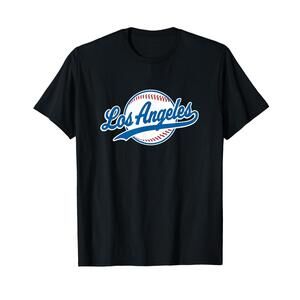 Los Angeles La Tee Vintage Baseball Throwback Retro Design T-Shirt